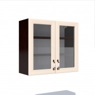 Corp superior vitrina 80 cu 2 usi Zebra MDF vanilie simplu Corp superior vitrina 80 cu 2 usi Zebra MDF vanilie simplu